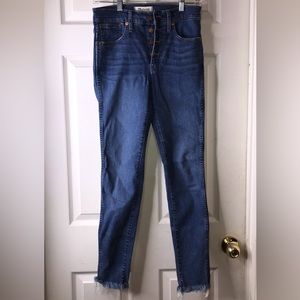 Madewell 10” High Rise Skinny Jeans Size 26